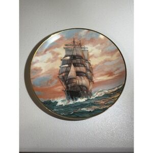 WS George 1989 The Blue Jacket at Sunset Fine China Plate Bradex Plate Vickery